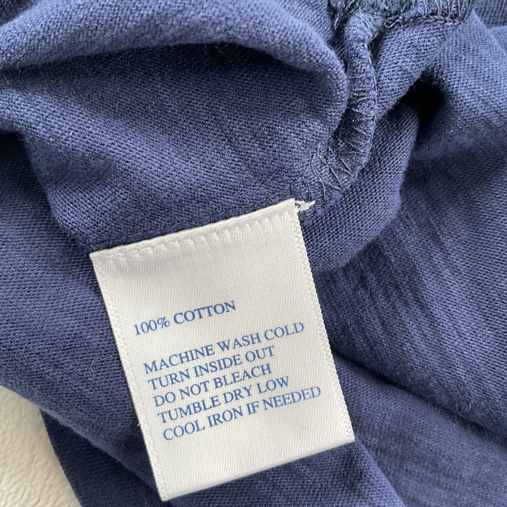 Southern Tide SunFarer V-Neck Tee Nautical Navy Cotton Slub Shirt XS New - Picture 5 of 7